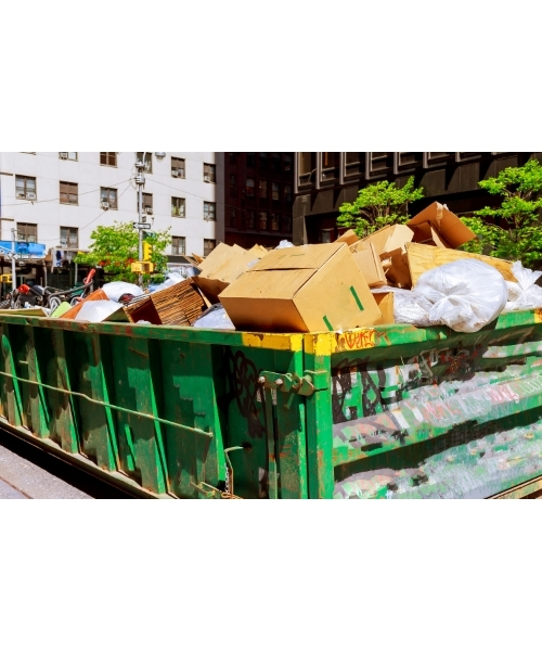 green and white modern junk removal service flyer (2)