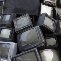 37669754 old television garbage rubbish tv electronic junk can be recycle pile of broken television